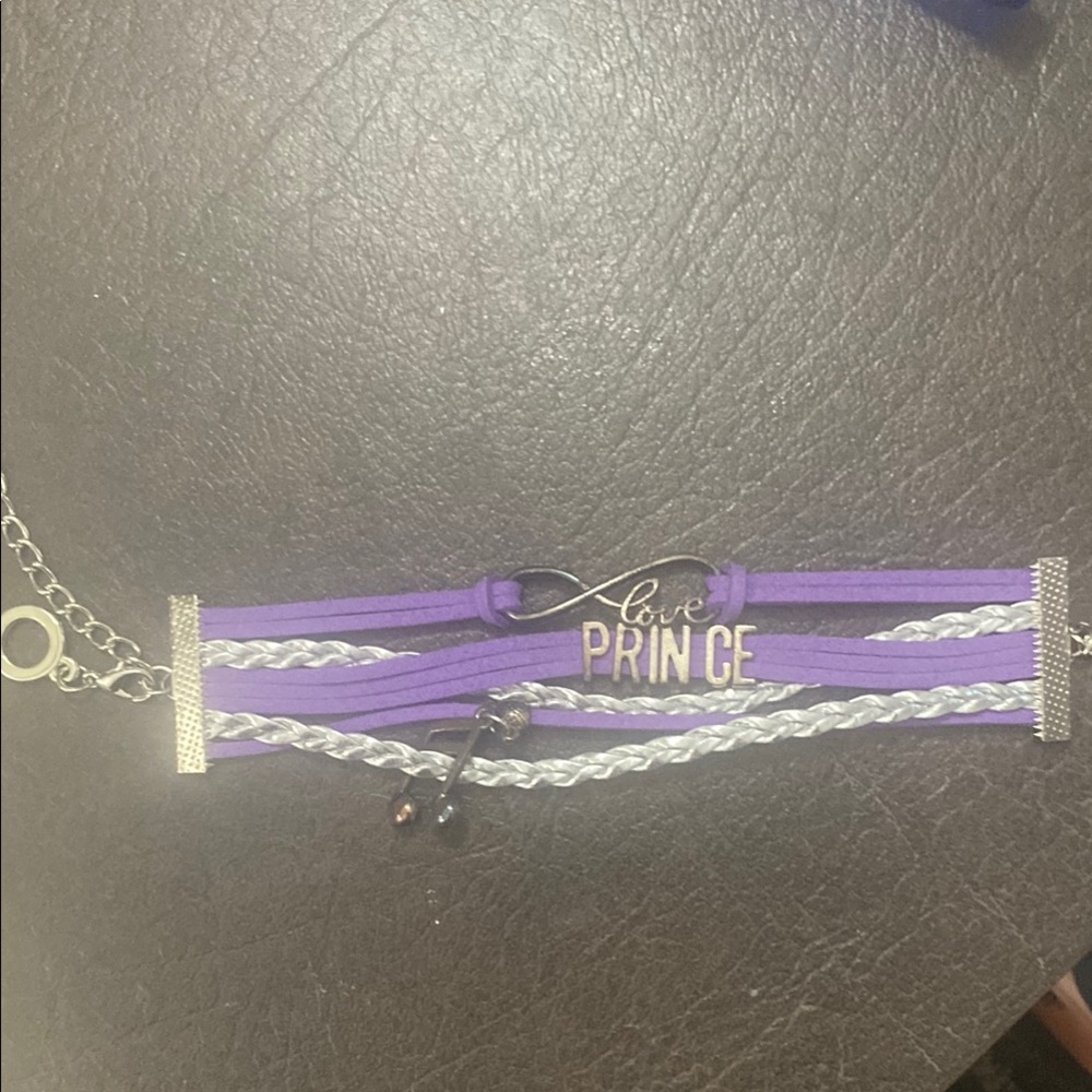 Purple and White Love Prince Bracelet
